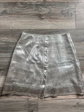 Manning Cartell Silver Metallic Mini Skirt